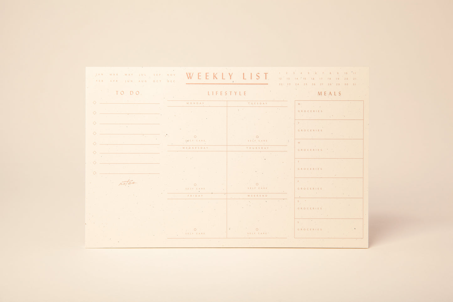 Weekly List Pad