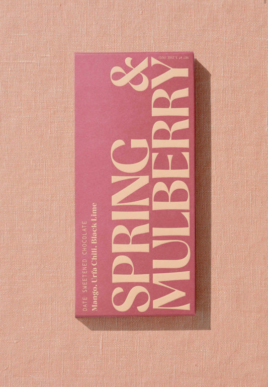 Spring & Mulberry - Mango, Urfa Chili, Black Lime Date-Sweetened Chocolate