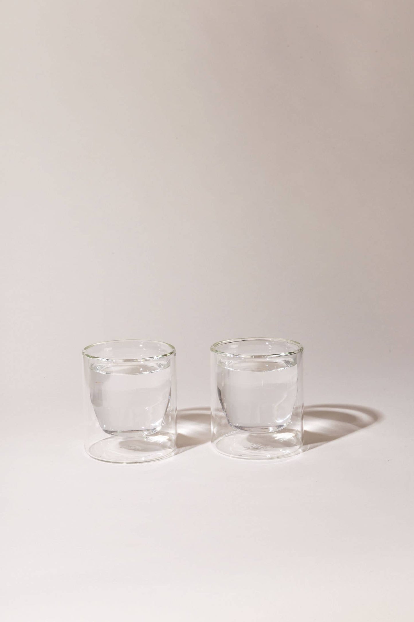 6 oz Double-Wall Clear Glass Set